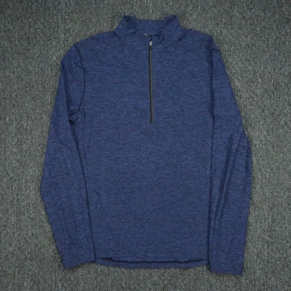 Lululemon Pullover Mens Large Blue Surge Warm Half Zip Athletic Heather